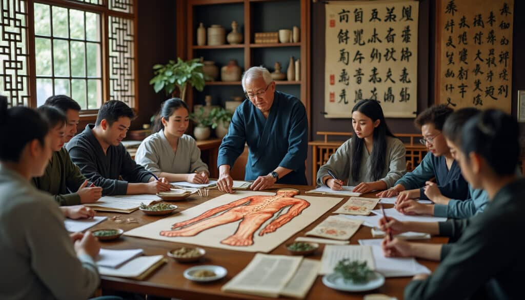 découvrez les fondamentaux de l'acupuncture traditionnelle expliqués à travers la théorie d'une académie de médecine chinoise, pour maîtriser cette pratique ancestrale.