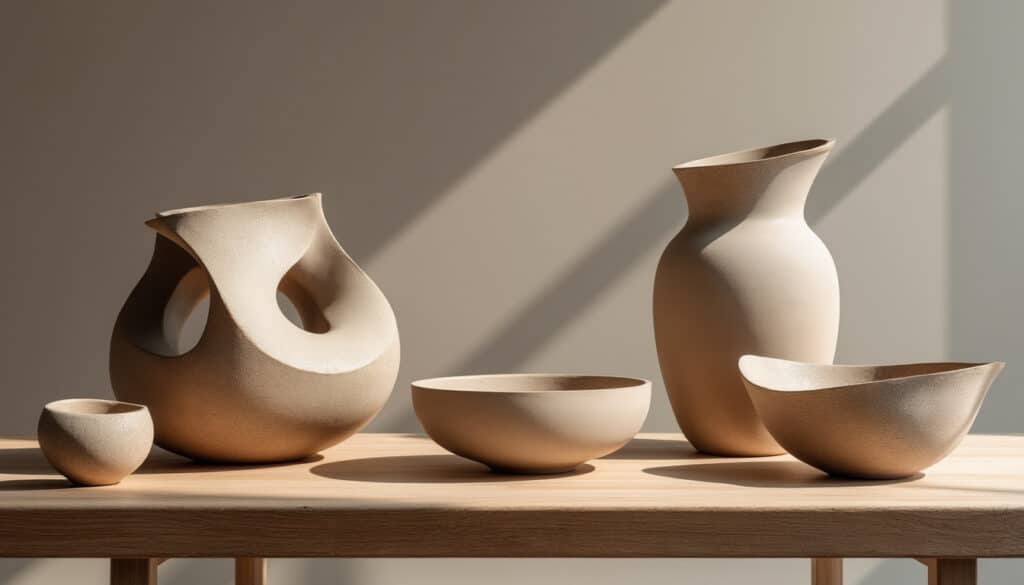 découvrez des objets en céramique contemporaine au design unique, inspirés par les formes emblématiques d'une académie des arts du feu, alliant tradition et modernité.