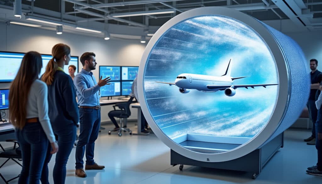 découvrez le cursus d'ingénierie aéronautique dédié à l'étude de la mécanique des fluides appliquée aux avions, alliant théorie et pratique pour former des experts du domaine.