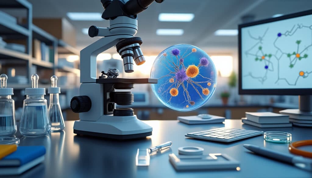 découvrez l'observation commentée de la division cellulaire au microscope, enrichie par les explications de la biologie moléculaire, dans le cadre d'un cursus universitaire.