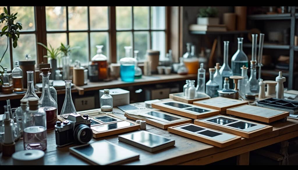 découvrez la pratique de la photographie argentique, développée grâce à la chimie de laboratoire au sein d'une école d'arts visuels, alliant technique traditionnelle et créativité artistique.