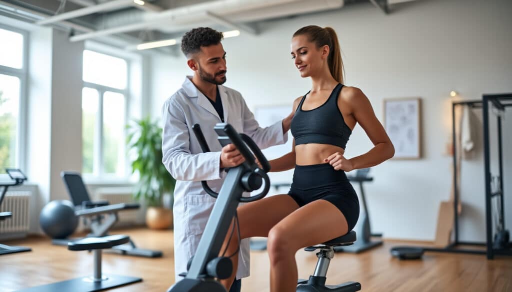 découvrez comment les protocoles de kinésithérapie optimisent le suivi de la récupération post-opératoire dans une clinique spécialisée en réadaptation sportive.